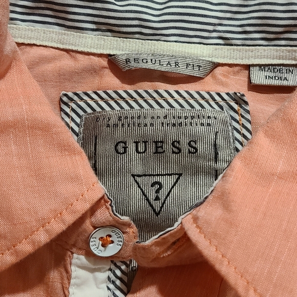 Guess, button up, salmon, medium - Picture 3 of 3